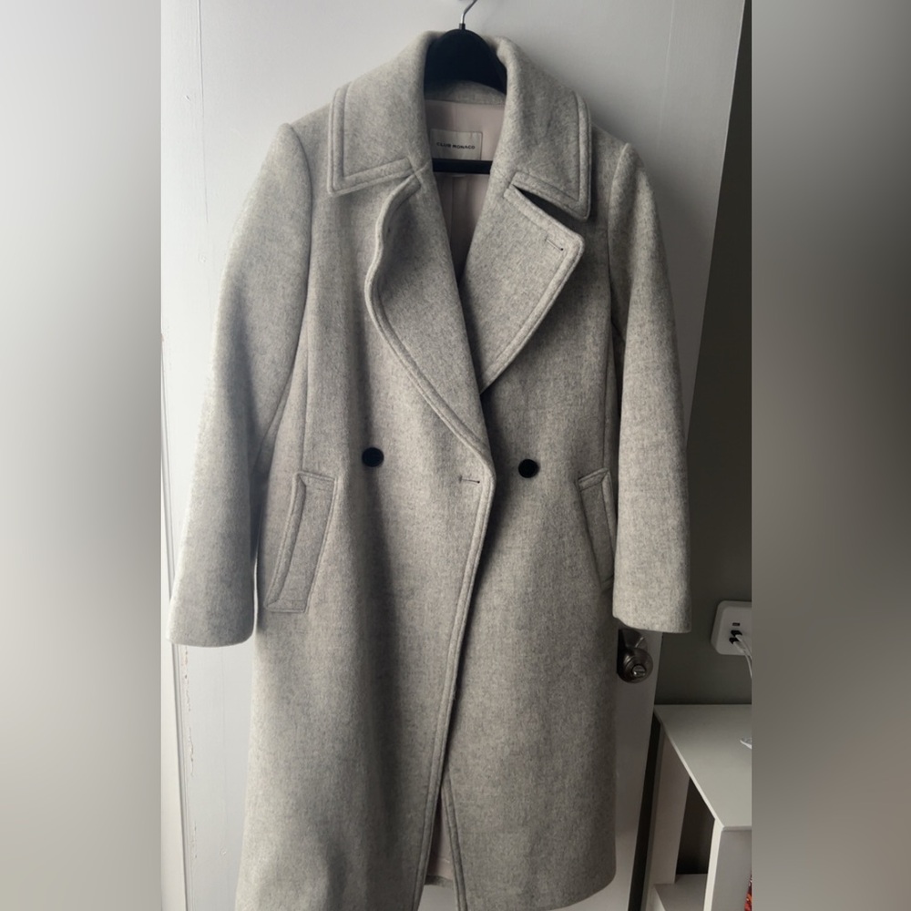 Club Monaco Light Gray Pea Coat